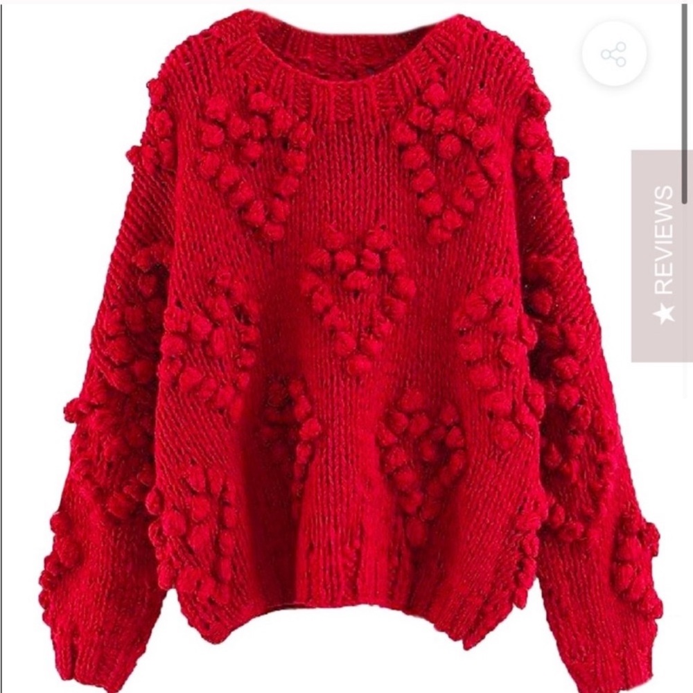 Chunky Red heart Knit Sweater